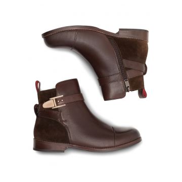 Botine dama -  WI08-CHLOE - piele naturala - maro