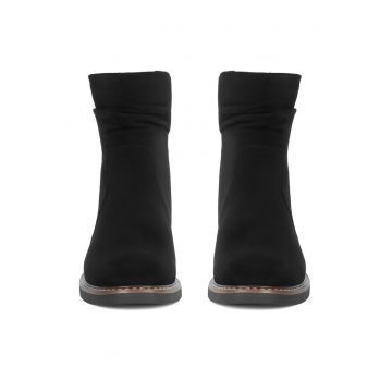 Botine dama WS2169-04 -  negru - textil