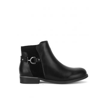 Botine dama WS2371-04 -  Textil - Negru