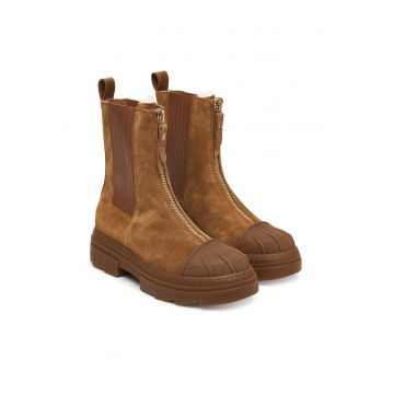 Botine dama YI57FGU BX3507 -  Piele naturala - Maro