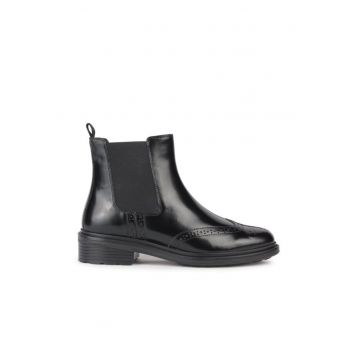 Botine de dama -  piele naturala - negru -