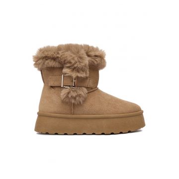 Botine femeie -  textil - bej -