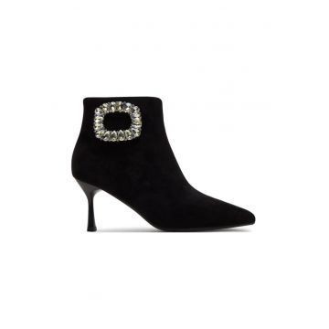 Botine OO2N4201 Negru -  Piele naturala