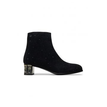 Botine OO2N4215 Negru -  Piele naturala