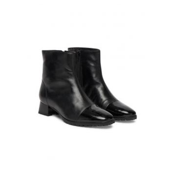 Botine pentru dama -  Negru - Piele naturala