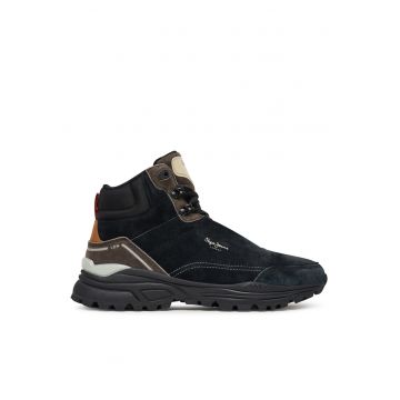 Ghete barbati  Ebonised Grey - piele naturala - Negru