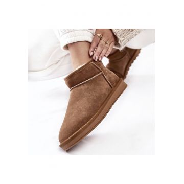 Ghete camel din piele naturala W5821 118 14103 - Bej