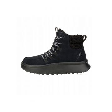 Ghete Chelsea de piele naturala pentru Femei -  Wendy Apres Cozy - Negru