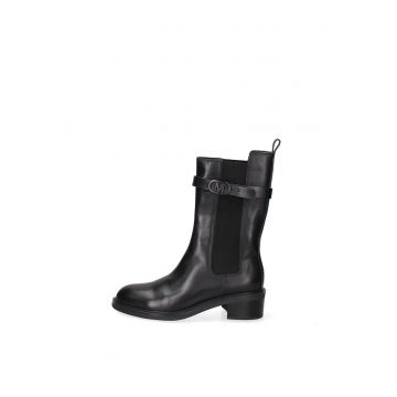 Ghete Chelsea de piele Valoria Lux - Negru