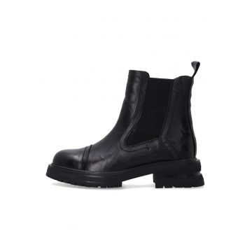 Ghete Chelsea din piele cu insertie elastica