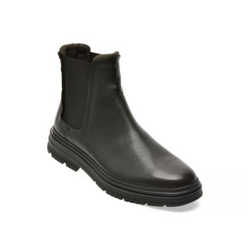 Ghete CLARKS negre, BADBEAS, din piele naturala
