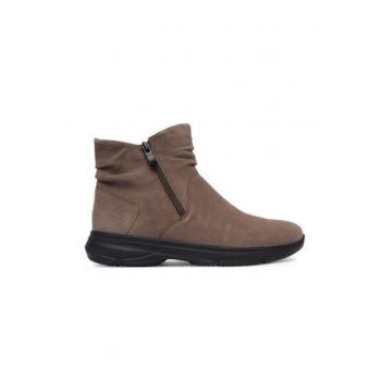 Ghete dama pana la glezna -  305257345 - piele naturala - maro
