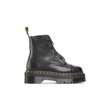 Ghete dama  Sinclair - piele naturala - negru -
