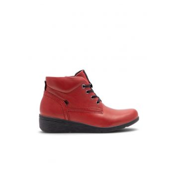 Ghete dama  WI16-JANE ZULA-03 - rosu - piele naturala