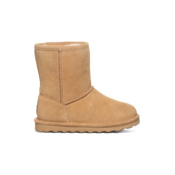 Ghete impermeabile slip-on de piele intoarsa Elle - Maro camel