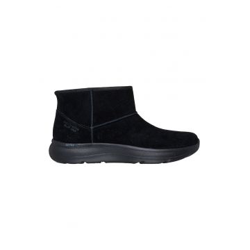 Ghete slip-ins din piele intoarsa - Negru