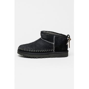 Ghete slip-on de piele intoarsa Mini Biarritz - Negru
