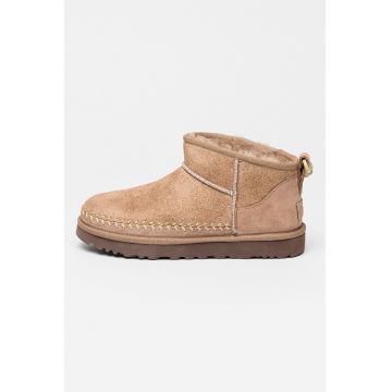 Ghete slip-on de piele intoarsa Mini Biarritz - Roz prafuit