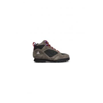 Bocanci trekking barbati  305137616 - Piele naturala - Negru - Negru