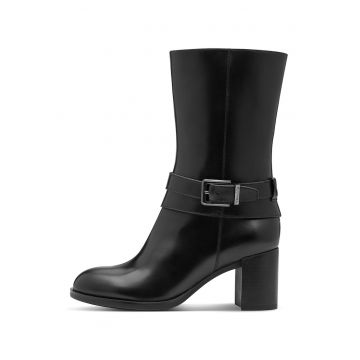 Botine cu toc masiv - Negru