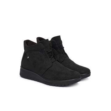 Botine dama MA191 -  Textil - Negru -