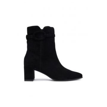 Botine dama pana la glezna -  305256966 - piele naturala - negru -