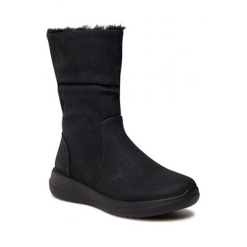 Botine dama -  piele ecologica - negru -