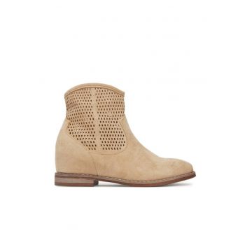 Botine dama -  textil - bej -