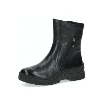 Botine din piele naturala - neagra