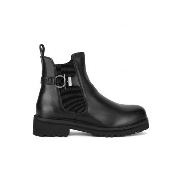 Botine femei - U S Polo Assn - piele naturala - negru -
