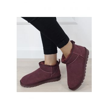Ghete bordo din piele naturala W5821 118 18291 - Visiniu