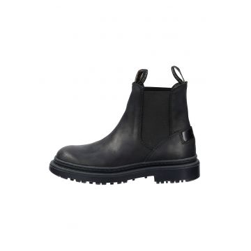 Ghete Chelsea din piele nabuc Timbly - Negru