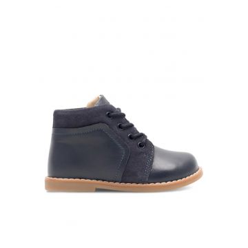 Ghete copii - 8262 -  Piele naturala - Bleumarin
