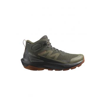 Ghete cu tehnologie Gore-Tex pentru drumetii Elixir Activ - Negru/Kaki pal