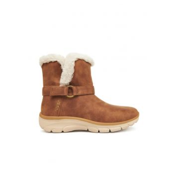 Ghete dama 168045/CS -  Piele ecologica - Maro