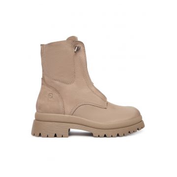 Ghete dama  bej - piele naturala - 341 1-25253-45