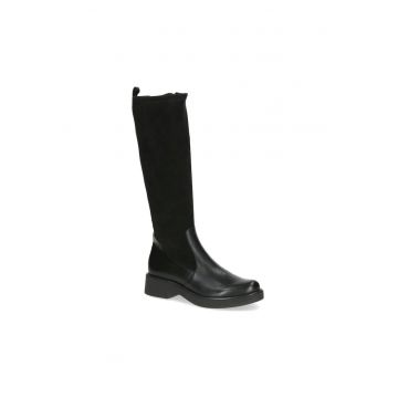 Ghete dama -  casual - piele - negru - 2024 -