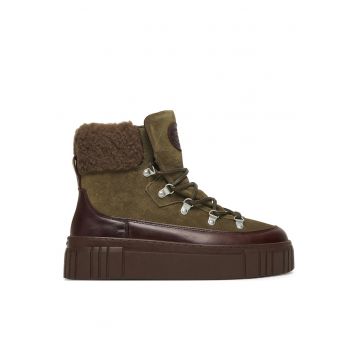 Ghete dama  G719 - piele naturala - culoare verde