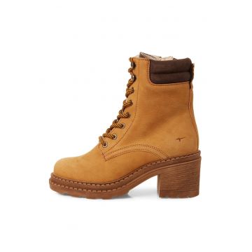 Ghete de piele cu toc - Caramel