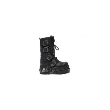 Ghete sport barbati  piele ecologica - negru -