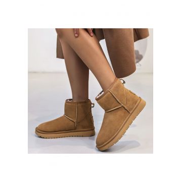 Ghete camel din piele naturala JB1967 111 15860 - Bej