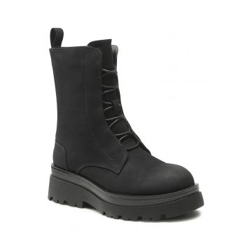 Ghete dama -  Piele ecologica - Negru -