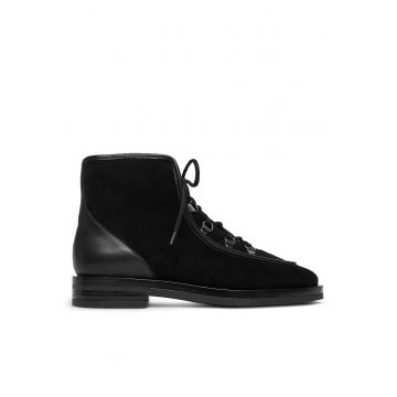 Ghete dama  Roe - negre - velur - piele naturala