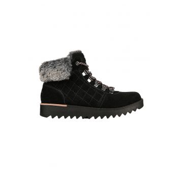 Ghete de piele intoarsa Mountain Kiss - Frontier Frenzy - Negru/Gri