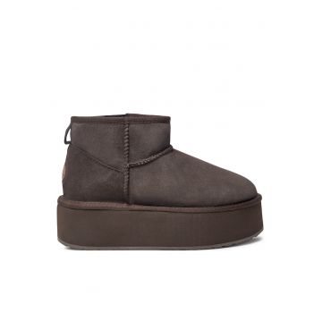 Ghete de zapada -  Stinger Micro Flatfo - maro - piele naturala
