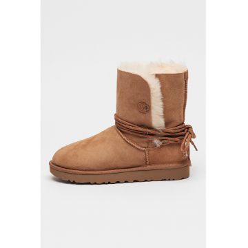 Ghete din piele intoarsa Bailey - Caramel
