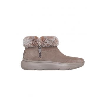 Ghete din piele intoarsa cu blana sintetica On The Go Encore - Bej