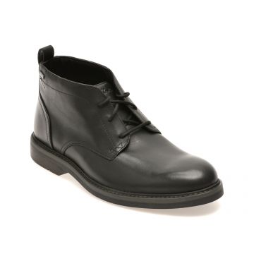 Ghete elegante CLARKS negre, ALDWIN MID GTX, din piele naturala