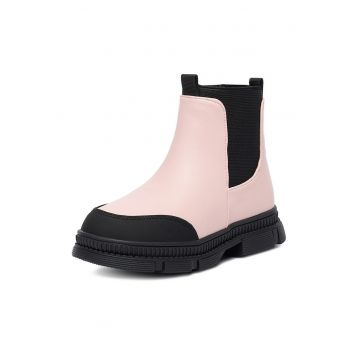 Ghete fete -  textil - roz/negru