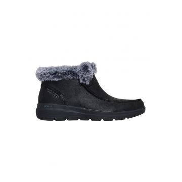 Ghete slip-ins cu blana sintetica Glacial Ultra Cozy Getaway - Negru